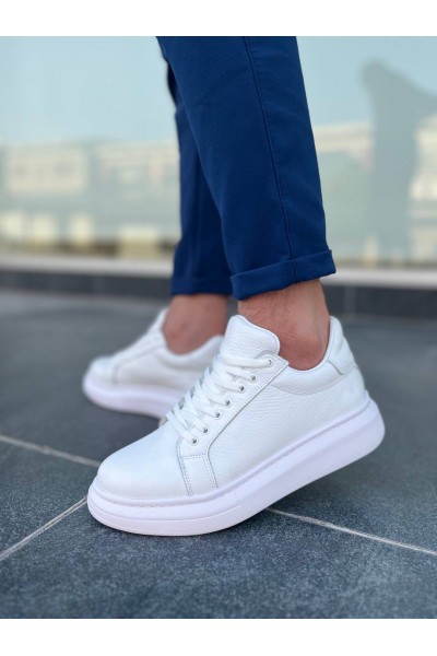 KB-DX46 Kuback Beyaz Deri Günlük Erkek Ayakkabı