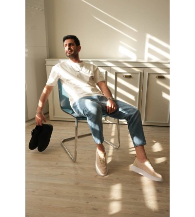 KB-M101 Kuback Bej Triko Bağcıklı Günlük Erkek Ayakkabı