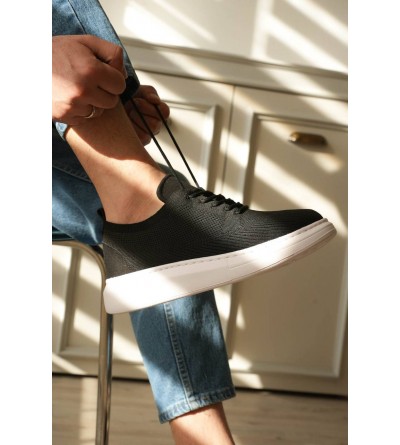 KB-M101 Kuback Siyah Triko Bağcıklı Günlük Erkek Ayakkabı