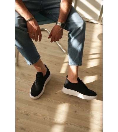 KB-M101 Kuback Siyah Triko Bağcıklı Günlük Erkek Ayakkabı