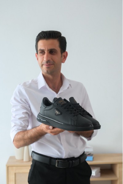 KB-PH-2 Kuback Siyah Cilt Siyah Jel Taban Bağcıklı Günlük Erkek Ayakkabı KB-PH-2 Kuback Siyah Cilt Siyah Jel Taban Bağcıklı Günlük Erkek Ayakkabı
