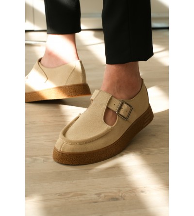 KB-T30 Kuback Bej Kahve Taban Günlük Erkek Sandalet