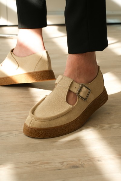 KB-T30 Kuback Bej Kahve Taban Günlük Erkek Sandalet