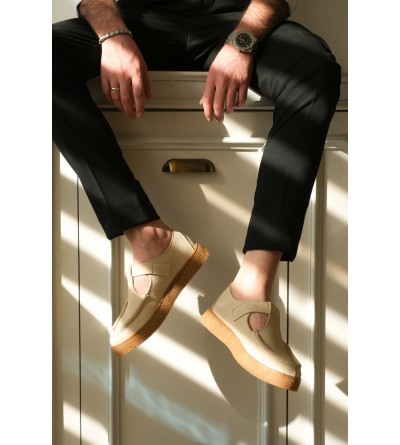 KB-T30 Kuback Bej Kahve Taban Günlük Erkek Sandalet