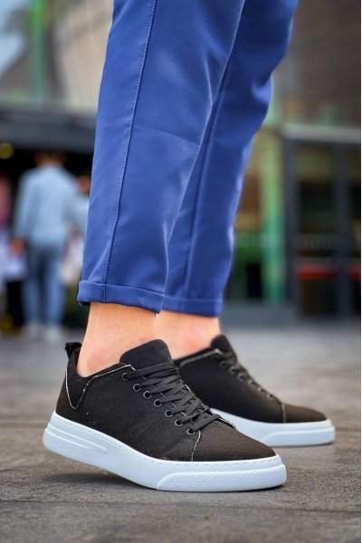 KB-X204 Kuback Siyah Keten Beyaz Yüksek Taban Günlük Erkek Spor Ayakkabı KB-X204 Kuback Siyah Keten Beyaz Yüksek Taban Günlük Erkek Spor Ayakkabı