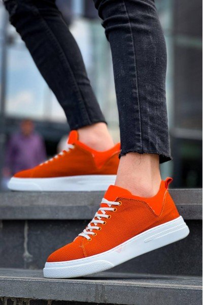 KB-X204 Kuback Turuncu Keten Beyaz Yüksek Taban Günlük Erkek Spor Ayakkabı KB-X204 Kuback Turuncu Keten Beyaz Yüksek Taban Günlük Erkek Spor Ayakkabı