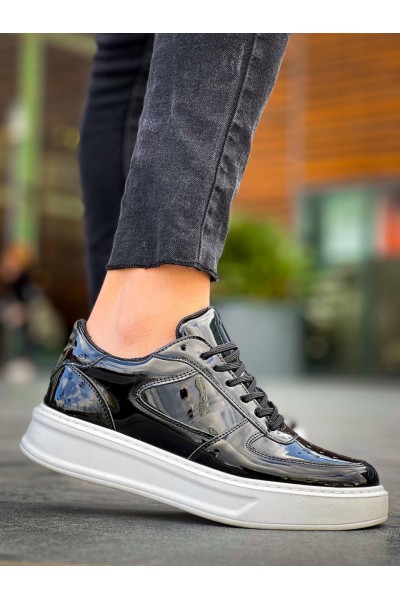 KB-X8 Kuback Siyah Rugan Detaylı Beyaz Yüksek Taban Günlük Spor Ayakkabı KB-X8 Kuback Siyah Rugan Detaylı Beyaz Yüksek Taban Günlük Spor Ayakkabı