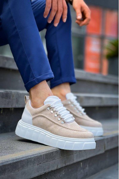 KB-X10 Kuback Bej Süet Beyaz Yüksek Taban Günlük Spor Ayakkabı KB-X10 Kuback Bej Süet Beyaz Yüksek Taban Günlük Spor Ayakkabı