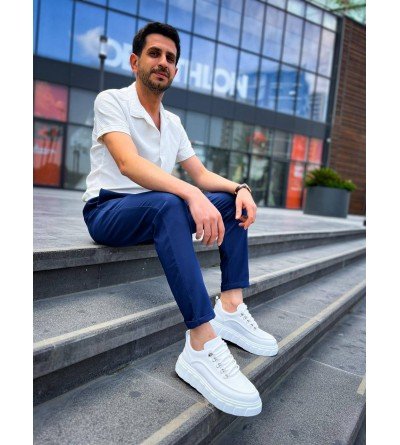 KB-X10 Kuback Beyaz Cilt Beyaz Yüksek Taban Günlük Spor Ayakkabı KB-X10 Kuback Beyaz Cilt Beyaz Yüksek Taban Günlük Spor Ayakkabı