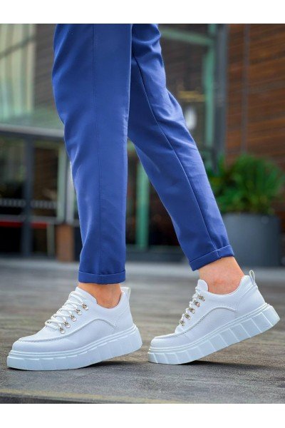 KB-X10 Kuback Beyaz Cilt Beyaz Yüksek Taban Günlük Spor Ayakkabı KB-X10 Kuback Beyaz Cilt Beyaz Yüksek Taban Günlük Spor Ayakkabı