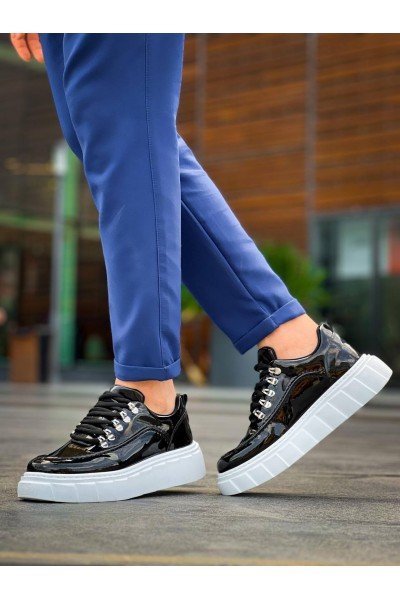 KB-X10 Kuback Siyah Rugan Beyaz Yüksek Taban Günlük Spor Ayakkabı KB-X10 Kuback Siyah Rugan Beyaz Yüksek Taban Günlük Spor Ayakkabı