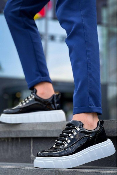 KB-X10 Kuback Siyah Rugan Beyaz Yüksek Taban Günlük Spor Ayakkabı KB-X10 Kuback Siyah Rugan Beyaz Yüksek Taban Günlük Spor Ayakkabı