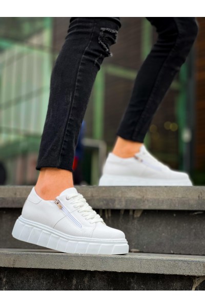 KB-X155 Kuback Beyaz Cilt Detaylı Beyaz Yüksek Taban Günlük Spor Ayakkabı KB-X155 Kuback Beyaz Cilt Detaylı Beyaz Yüksek Taban Günlük Spor Ayakkabı