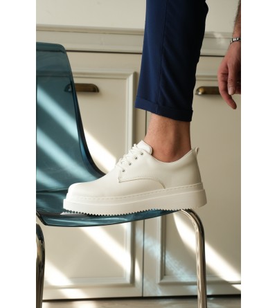 KB-X16 Kuback Beyaz Cilt Günlük Erkek Ayakkabı