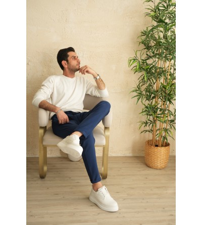 KB-X16 Kuback Beyaz Cilt Günlük Erkek Ayakkabı