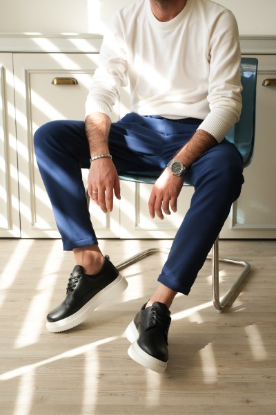 KB-X16 Kuback Siyah Cilt Günlük Erkek Ayakkabı 