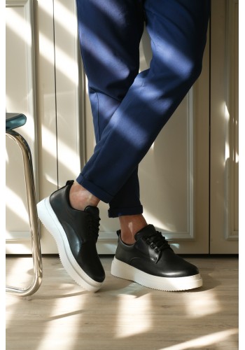 KB-X16 Kuback Siyah Cilt Günlük Erkek Ayakkabı