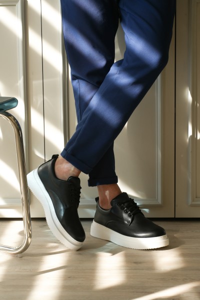 KB-X16 Kuback Siyah Cilt Günlük Erkek Ayakkabı 