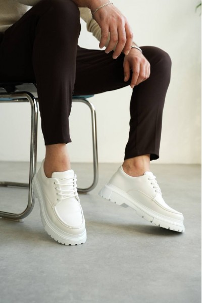 KB-X6 Kuback Beyaz Cilt Günlük Erkek Ayakkabı