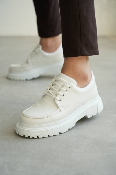 KB-X6 Kuback Beyaz Cilt Günlük Erkek Ayakkabı