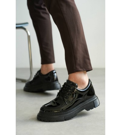 KB-X6 Kuback Kömür Rugan Günlük Erkek Ayakkabı