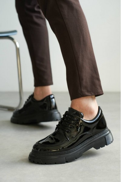 KB-X6 Kuback Kömür Rugan Günlük Erkek Ayakkabı