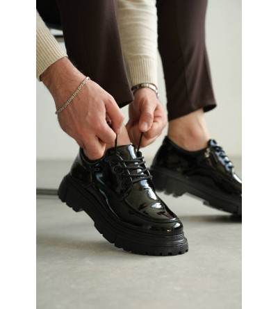 KB-X6 Kuback Kömür Rugan Günlük Erkek Ayakkabı