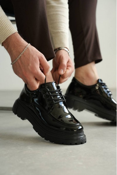 KB-X6 Kuback Kömür Rugan Günlük Erkek Ayakkabı