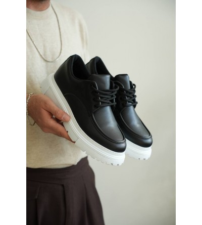 KB-X6 Kuback Siyah Cilt Günlük Erkek Ayakkabı