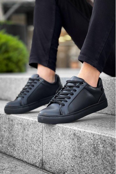 KB-BX1 Kuback Siyah Cilt Yüksek Siyah Taban Günlük Erkek Ayakkabı KB-BX1 Kuback Siyah Cilt Yüksek Siyah Taban Günlük Erkek Ayakkabı