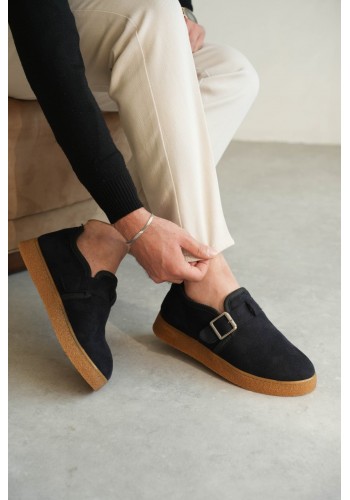 KB-KX1 Kuback Lacivert Kahve Taban Kürklü Günlük Erkek Ayakkabı