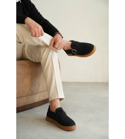 KB-KX1 Kuback Lacivert Kahve Taban Kürklü Günlük Erkek Ayakkabı