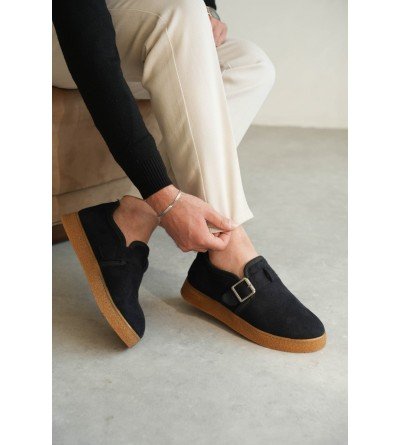 KB-KX1 Kuback Lacivert Kahve Taban Kürklü Günlük Erkek Ayakkabı