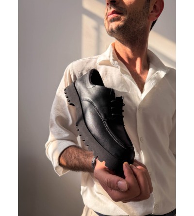 KB-KX6 Kuback Kömür Cilt Bağcıklı Günlük Unisex Ayakkabı KB-KX6 Kuback Kömür Cilt Bağcıklı Günlük Unisex Ayakkabı