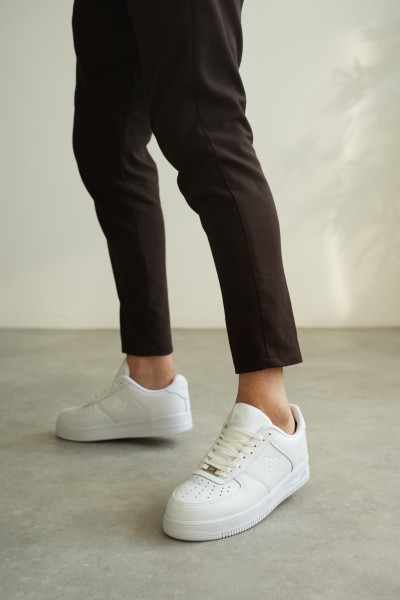 KB-N09 Kuback Beyaz Cilt Günlük Erkek Ayakkabı 