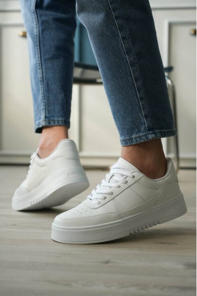 KB-N2 Kuback Beyaz Cilt Günlük Erkek Ayakkabı