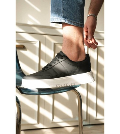 KB-N2 Kuback Siyah Cilt Bağcıklı Günlük Erkek Ayakkabı