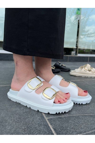 KBTX-1 Kuback Beyaz Günlük Kadın Terlik