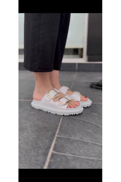 KBTX-1 Kuback Beyaz Günlük Kadın Terlik