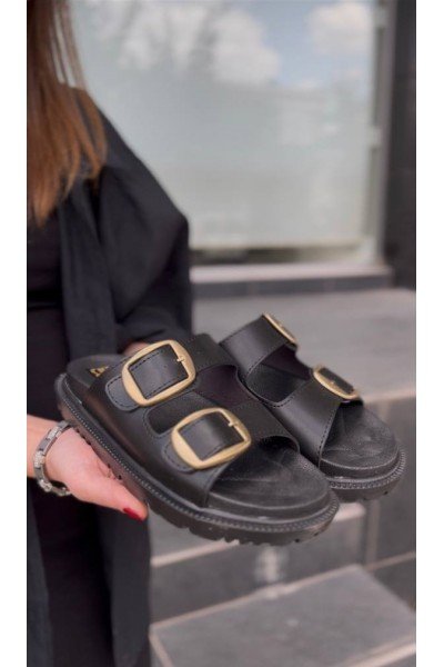 KBTX-1 Kuback Siyah Günlük Kadın Terlik