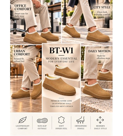 BayTuluk BT-W1 Taba Süet İçi Kürklü Yüksek Taban Günlük Erkek Ayakkabı