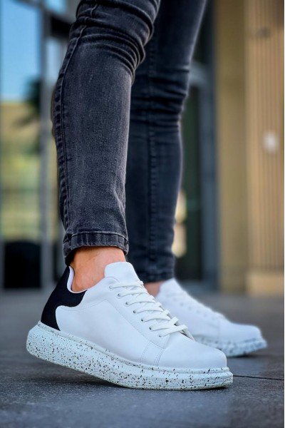 KB-X500 Kuback Beyaz Siyah Yüksek Taban Bağcıklı Günlük Erkek Ayakkabı KB-X500 Kuback Beyaz Siyah Yüksek Taban Bağcıklı Günlük Erkek Ayakkabı