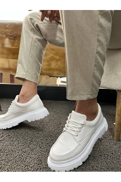 KB-X6 Kuback Beyaz Cilt Günlük Erkek Ayakkabı