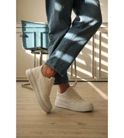 KB-X9 Kuback Beyaz Cilt Günlük Erkek Ayakkabı