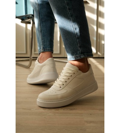 KB-X9 Kuback Beyaz Cilt Günlük Erkek Ayakkabı