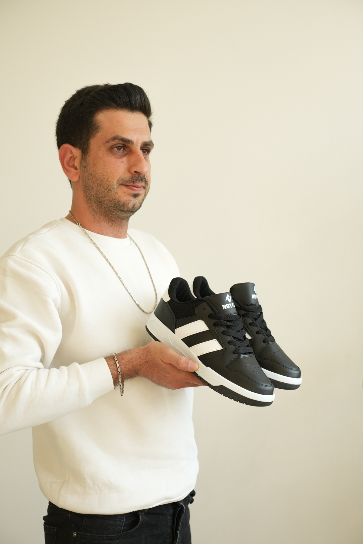 KB-013 Kuback Siyah Beyaz Günlük Erkek Ayakkabı