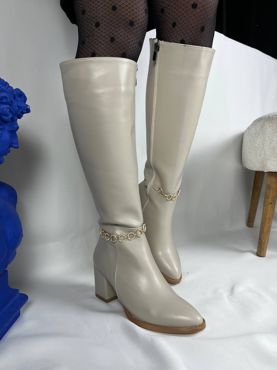 KB-505 Kuback Bej Günlük Kadın Çizme